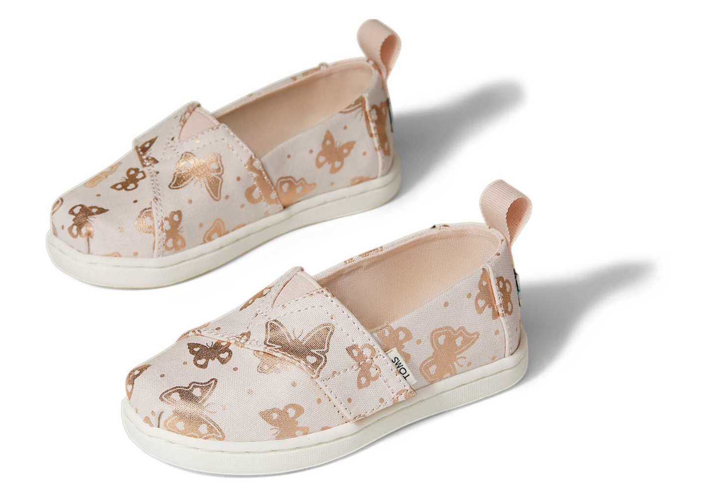 Toms Espadryle Dziecięce Białe - Alpargata Tiny Butterflies - 07FWOSDQT